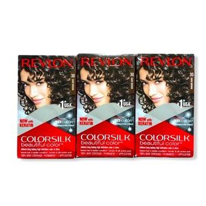(3) Revlon Dark Brown Colorsilk Hair Color #30